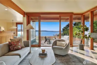 Westward views to the Sound.