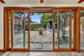 Inner courtyard entry from living area.