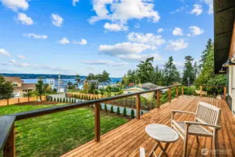 Upstairs deck view.