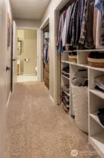 Tons of storage in the owner's closet.