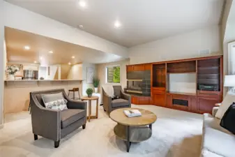 Cozy family room with natural light