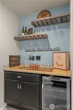 Adorable wine bar (fridge not included)