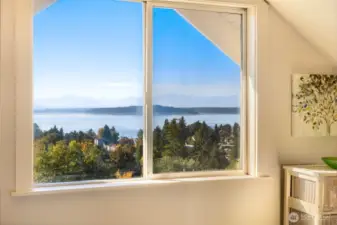 View from the primary bedroom window. What a beautiful view to wake up to..