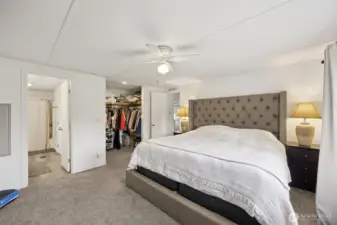 Generous primary bedroom with walkin closet and full private primary bath.  New carpet, trim and paint in 2024 and new bathroom cabinetry/fixtures as well!