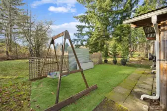 RV living site - outdoor enjoyment and entertainment area.  Imagine relaxing in the evenings.