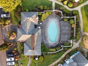 Community club house with pool