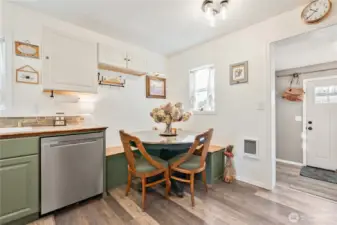 Built in banquette with storage