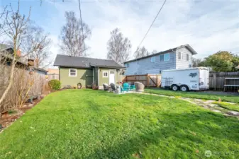 Fully fenced backyard