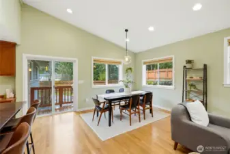 The dining room is big enough for those large gatherings and celebrations!