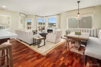 A lovely corner unit gives you a quiet and private location in the building.