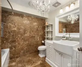 Primary Bath has been updated and lives like a spa.