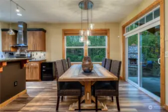 Dining Area with access to Patio & Creek