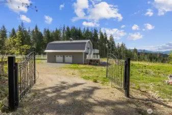 Barn has 2 bedroom septic and over 1700sq ft of unfinished space upstairs.