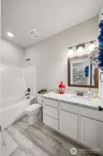 Guest bathroom off of hallway