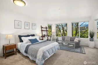 Spacious studio, easily fits bed, couch, and desk