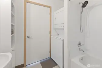 Convenient in-unit laundry.