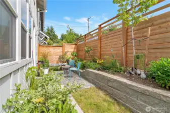 Another angle of the private yard