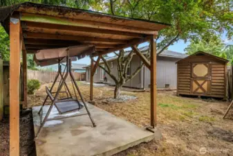 Back yard amenities.