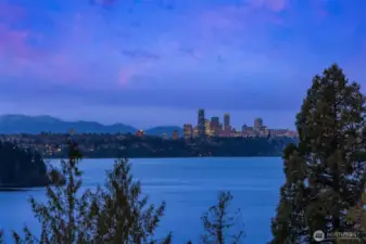 So rare to find a home with views of the lake, the Seattle city skyline and even the Olympic Mountains from your window - but you found it!