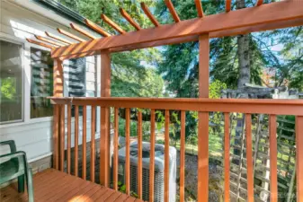 Deck that looks out to the park ~