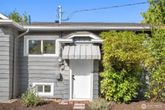 Side entrance leads directly to basement.