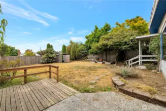 From back gate towards front