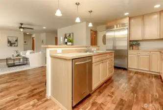 Large gourmet kitchen with walk in pantry
