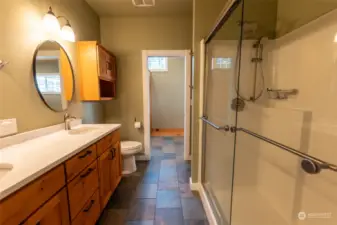 Fully remodeled bathroom.