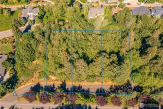 Lines are for general idea of lines only with Lot 16-C 5518 Puffin Place being the third one in from the left. Puffin place is a private road and gated. These are duplex lots or a home and Casita (guest home). Elevated panoramic view site, with views well over the homes.