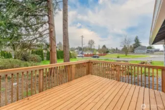 Deck off of the back door