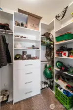 Walk-in closets in bedroom #2 and bedroom #3 also have the wonderful closet systems by ClosetsbyDesign.
