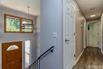 Explore the well-designed bedrooms along the hallway