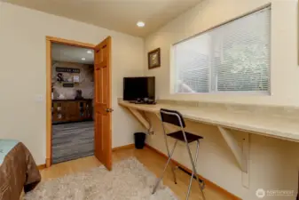 Bonus counter space ideal for a craft room
