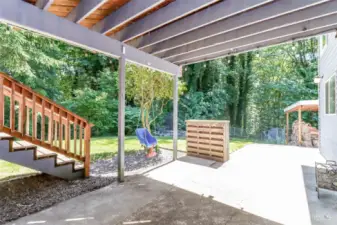 Oversized patio perfect for outdoor gatherings