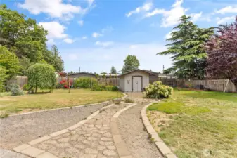 Spacious backyard