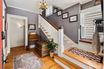 Gorgeous entry foyer is sure to make a grand impression.