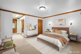 Digitally Staged Primary Bed