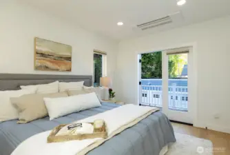 Primary has access to the deck.