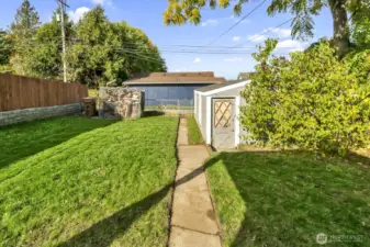 View from back door of the home. Beautiful open space for entertaining and hanging out.