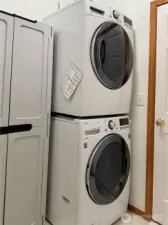 Laundry room with new stackable W/D