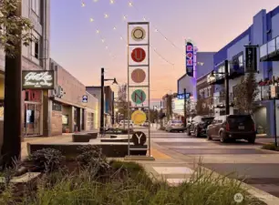 Boardwalk for entertainment down the street.