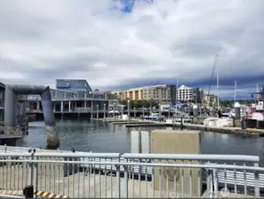 Anthony's Homeport and other restaurants by the Ferry.