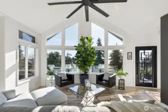 Luxury vinyl plank flooring is the hard surface flooring from entry through kitchen and main living spaced. Convenient for cleaning and warmth and texture to the space.