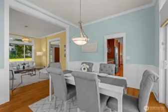 Dining room looking into living room