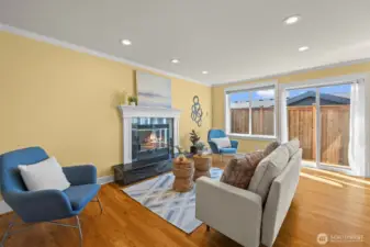 Family room with patio