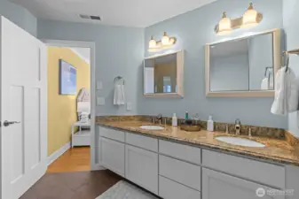 Primary bath with double sink