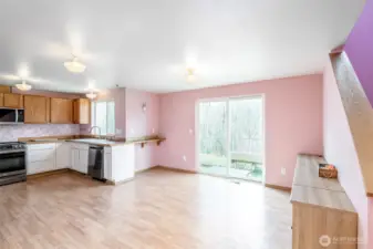 There is plenty of room for a large dining table off the kitchen as well.