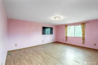 Bonus room television also stays.