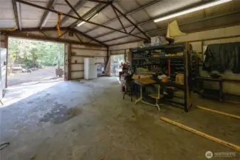 Metal framed shop interior.