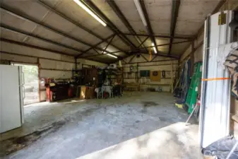 Metal framed shop interior.